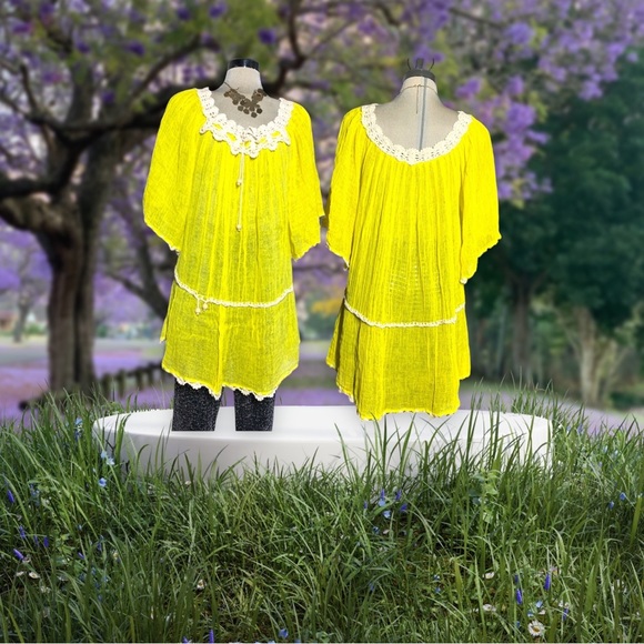 *NEW* COVER UP Beach Yellow One Size - Picture 12 of 16